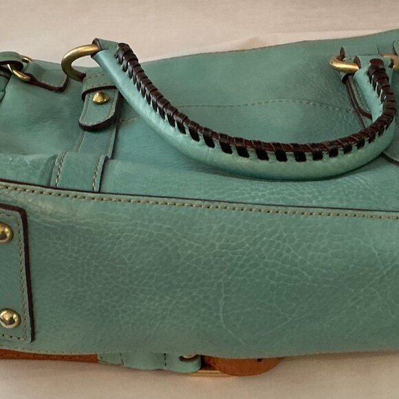 Dooney & Bourke Turquoise Florentine Medium Pocket Satchel - Picture 4 of 6